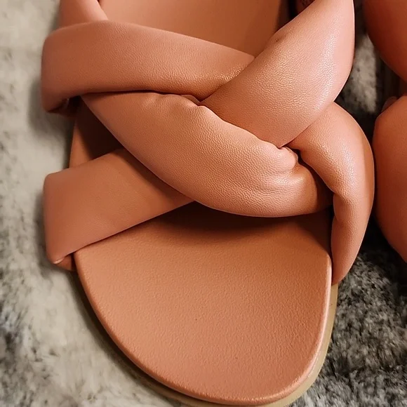 Universal Thread Women's Cosette Padded Slide Sandals ,Coral Pink ,Size  10 - Picture 5 of 6